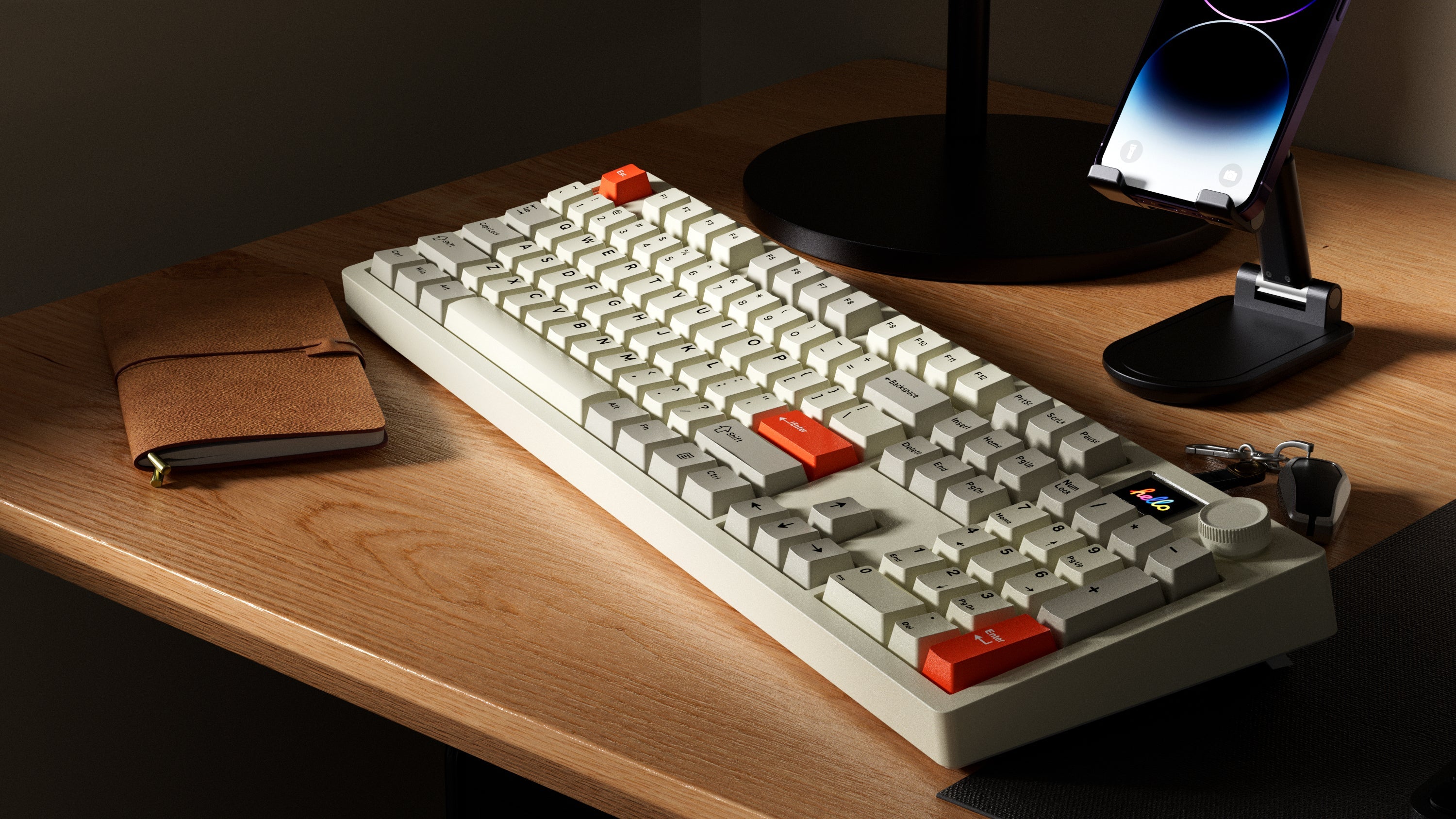 DAREU A104 Pro | Full-Size Wireless RGB Hotswap Keyboard with TFT & Knob - Dareu