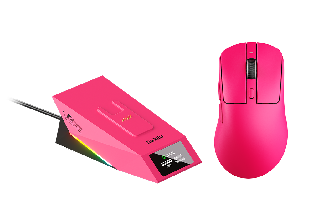 DAREU AE7 Pro | Tri-Mode Keel Structure Dual 8k Gaming Mouse with Charging Dock - Dareu
