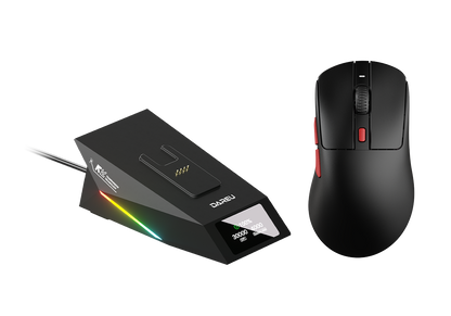 DAREU AE7 Pro | Tri-Mode Keel Structure Dual 8k Gaming Mouse with Charging Dock - Dareu