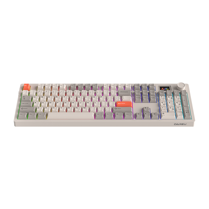 DAREU A104 Pro | Full-Size Wireless RGB  Hotswap Keyboard with TFT & Knob - Retro