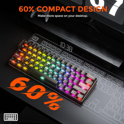 Letzter Tag 25 % RABATT🔥 Dareu COOL60 Kompakte 60 % magnetische Gaming-Tastatur mit Hot-Swap-Schaltern und ultrapräziser RT-Genauigkeit von 0,01 mm