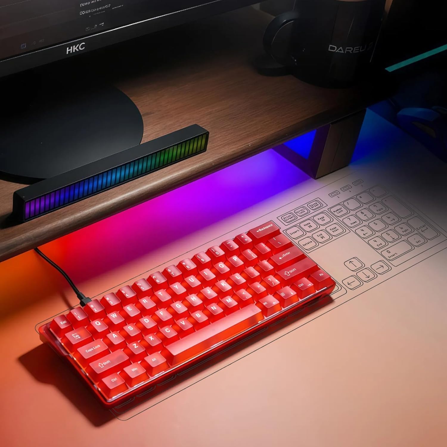 Letzter Tag 25 % RABATT🔥 Dareu COOL60 Kompakte 60 % magnetische Gaming-Tastatur mit Hot-Swap-Schaltern und ultrapräziser RT-Genauigkeit von 0,01 mm