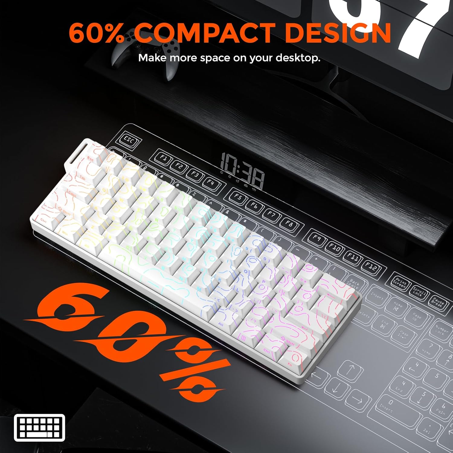Letzter Tag 25 % RABATT🔥 Dareu COOL60 Kompakte 60 % magnetische Gaming-Tastatur mit Hot-Swap-Schaltern und ultrapräziser RT-Genauigkeit von 0,01 mm